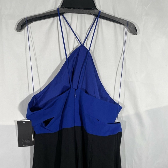 NWT Aidan by‎ Aidan Mattox [ 14 ] Cutout Colorblock Crepe Jumpsuit - Picture 11 of 12